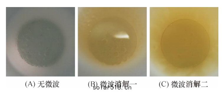 無微波消(xiāo)解和微波(bō)消解的實驗效果
